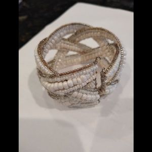 White beaded bracelet